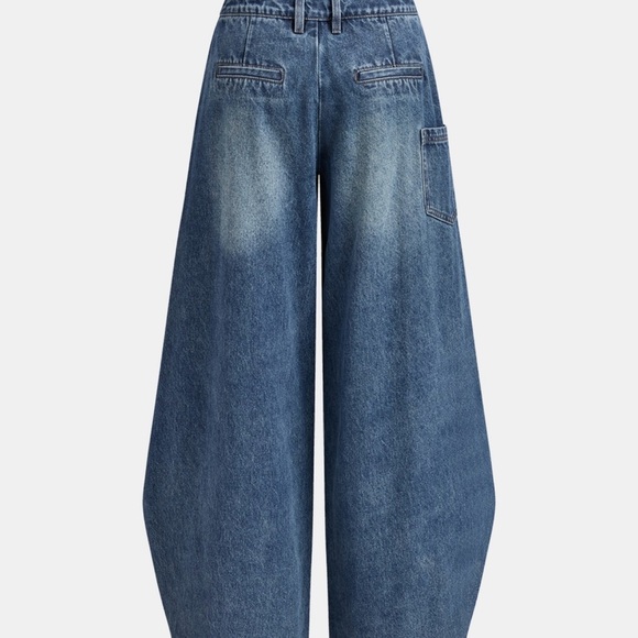 Commense Dark Blue Flare & Wide Leg Jeans - Picture 2 of 4